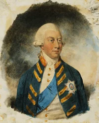 Portret van Koning George III, Kleine Halflengte, Dragend Windsor Uniform en Lint en Ster van de Kousenband, 1787