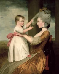 Een portret van Elizabeth Mortlock (geb. 1756) en haar zoon John Mortlock de Jongere, 1779