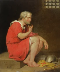 Robert (c.1054-1134) Hertog van Normandië in de gevangenis