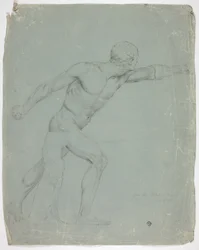 De Borghese Gladiator van het Standbeeld in Rome