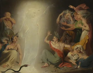 De geest van Clytemnestra die de Furiën wekt