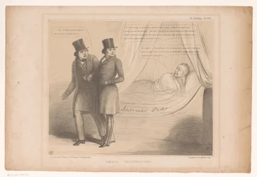 Spotprent met Peel in een comfortabel bed