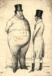 Twee Personages van Groot Gewicht op de Turf. Vraag: Wie is de Zwaardere, 1829