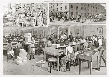 Scènes van sigarettenproductie, 1887