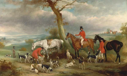 Thomas Wilkinson, M.F.H., met de Hurworth Foxhounds