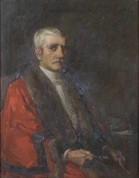 Portret van Wethouder George Harkus J.P.