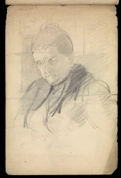 Portret van een vrouw, schetsboek