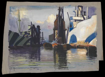 Uitzicht op een haven