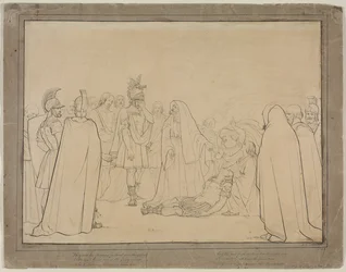 Aeneas toont het lichaam van Pallas uit Virgils Aeneis, 1843