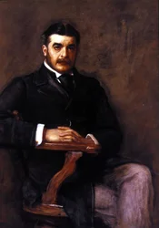 Sir Arthur Seymour Sullivan (1842 - 1900). Schilderij door J. E. Millais. National Portrait Gallery, Londen