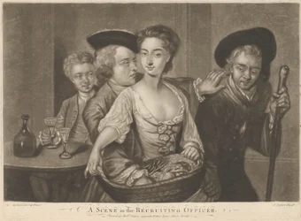 Een Scène in "The Recruiting Officer"