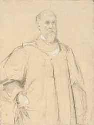 Rechter Wayland, studie voor een schilderij op Yale