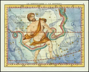 1776 - John Flamsteed - De slang en het serpentijn (Ophiucus  Serpens)