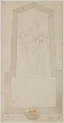 Een Vertrokken Geest opgeheven door Twee Engelen