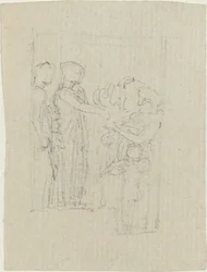 Bedelaars bij een deur (studie voor het Yarborough-monument)