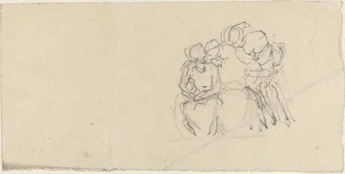 Groep figuren rondom zittende figuur