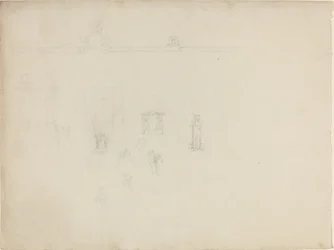 Blad met Architecturale en Figurenstudies