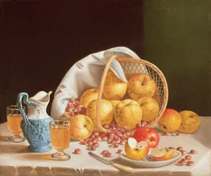 Stilleven met gele appels, 1858
