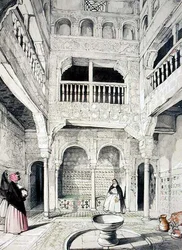 Ingang van de baden, uit 