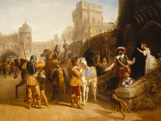 Het Vertrek van de Gravin van Derby uit Martindale Castle, 1842