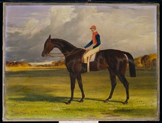 De merrie Industry van de graaf van Chesterfield, met W. Scott, in een landschap, 1838