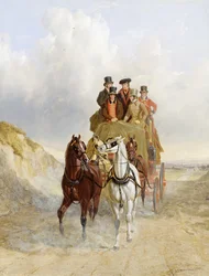 De Koninklijke Postkoets op de weg, 1841