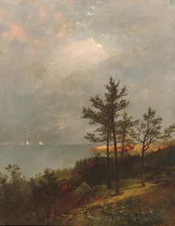 Naderende storm op Long Island Sound, 1872