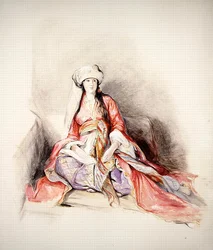 Een Levantijnse Dame in Turkse Kleding, Constantinopel