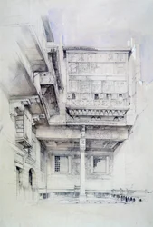 De Hof van het Huis van de Kunstenaar, Caïro, Egypte, 19e eeuw