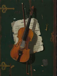 De oude viool, ca.1890 (olieverf op doek)