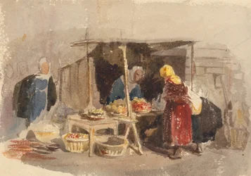 Een fruitkraam op een markt