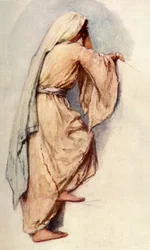 Studie voor Feestkleding van Syrische Vrouwen