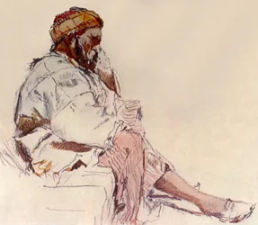 Syrische boer zittend: in profiel, 1902