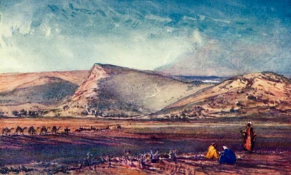 De heuvels rond Nazareth vanaf de vlakte van Esdraelon, 1902