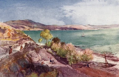 Het Meer van Galilea, kijkend naar het noorden vanaf Tiberias