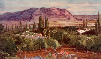 De Berg van Verzoeking vanuit Jericho