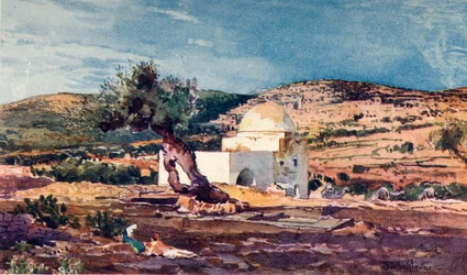 Het graf van Rachel aan de weg van Jeruzalem naar Hebron, 1902.