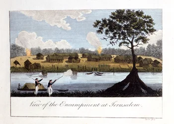 Uitzicht op het kampement in Jeruzalem, 1813