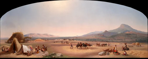 Oogsters op de Romeinse Campagna