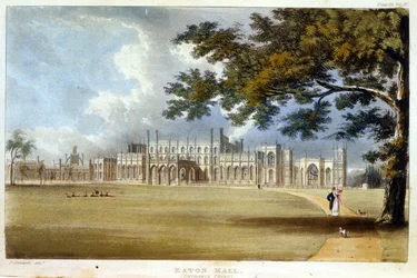 Eaton Hall, ingang voorkant, uit Ackermann