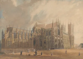 Noordoostelijk uitzicht op Westminster Abbey