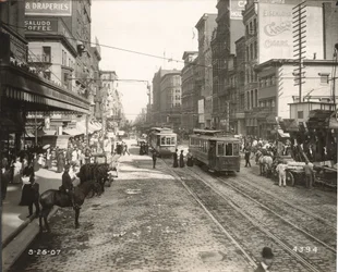Market Street, oost vanaf 10th, Philadelphia, 1907