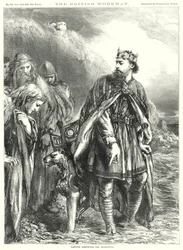 Canute berispt zijn Hovelingen