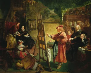 Rembrandts atelier, ca.1869 (olieverf op doek)