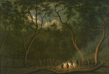 Corroboree van Aboriginals in Van Diemen