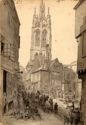 De oude ginwinkel bij de St. Nicholas kerk, Newcastle