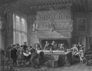 De Oorlogsraad bij Courtray, 1854
