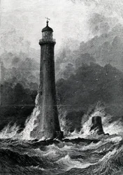 Het voorgestelde nieuwe Eddystone Lighthouse, illustratie uit 