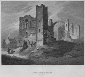 Lindisfarne Abdij. Westgevel