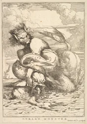 Woedend monster uit Vijftien etsen opgedragen aan Sir Joshua Reynolds, 8 december 1778